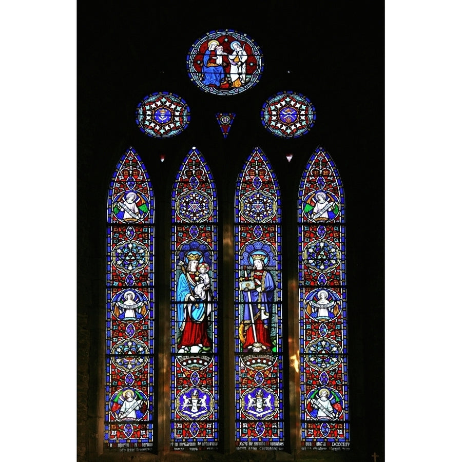 Stained Glass Window In Killarney Cathedral Co Kerry Ireland Poster Print by Peter Zoeller / Design Pics Image 1