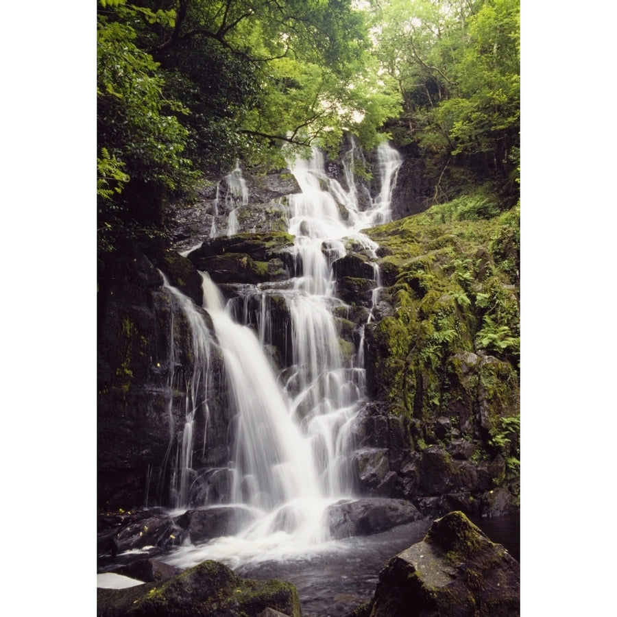 Torc Waterfall Killarney Co Kerry Ireland; Waterfall In Killarney National Park Poster Print Image 1