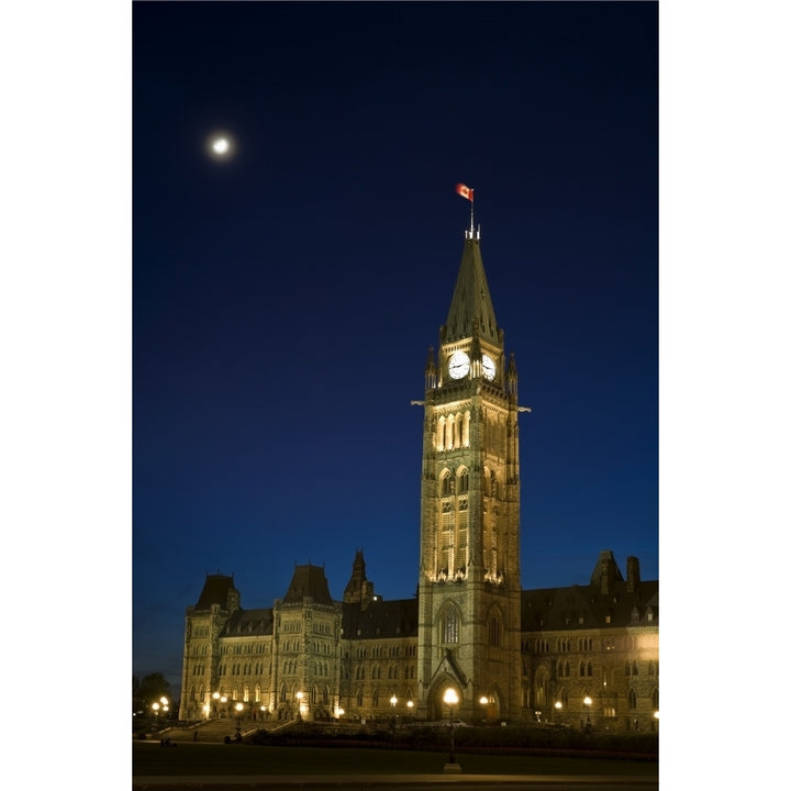 Peace Tower Parliament Building Ottawa Ontario Canada Poster Print Image 1