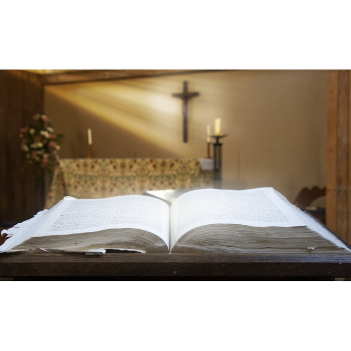 Holy Bible In A Church Poster Print Image 1