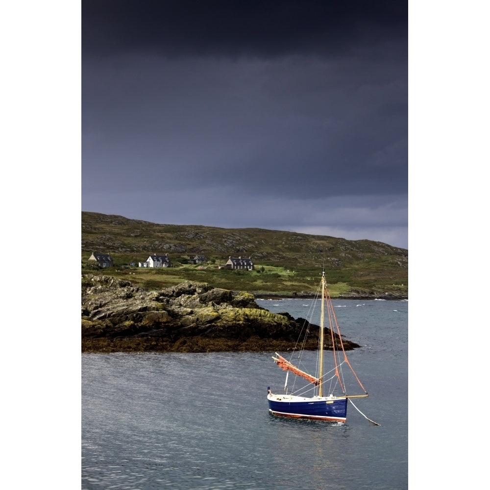 Sailboat On Water Colonsay Scotland Poster Print Image 2