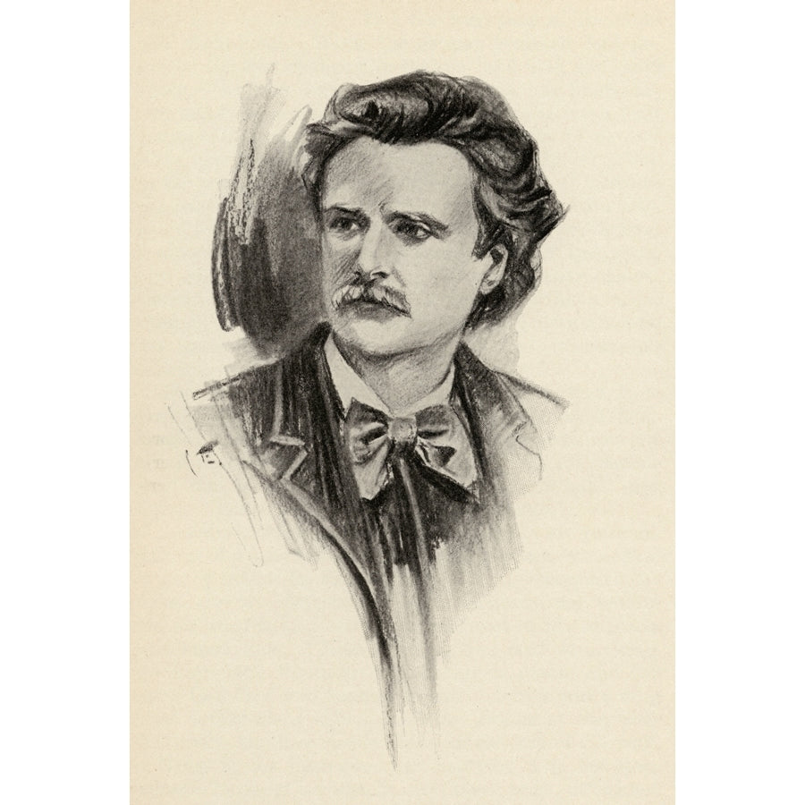 Edvard Grieg 1843-1907. Norwegian Composer. Portrait By Chase Emerson. American Artist 1874-1922 Poster Print Image 1