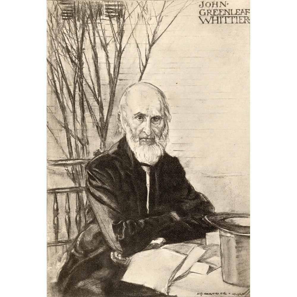 John Greenleaf Whittier 1807-1892. American Abolitionist And Poet. From An Illistration By A.S. Hartrick. Image 2