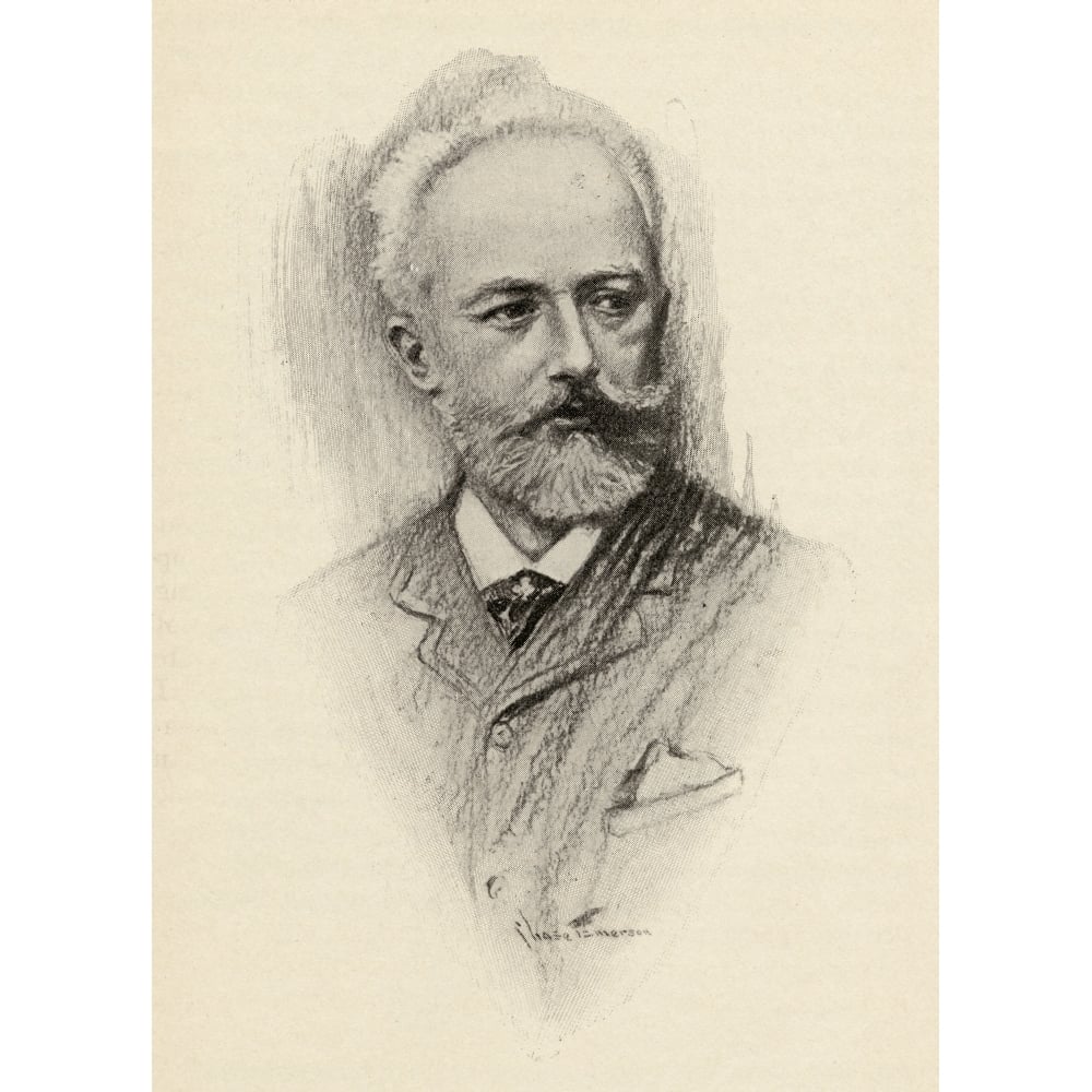 Pyotr Ilyich Tchaikovsky 1840-1893. Russian Composer. Portrait By Chase Emerson. American Artist 1874-1922 Image 1