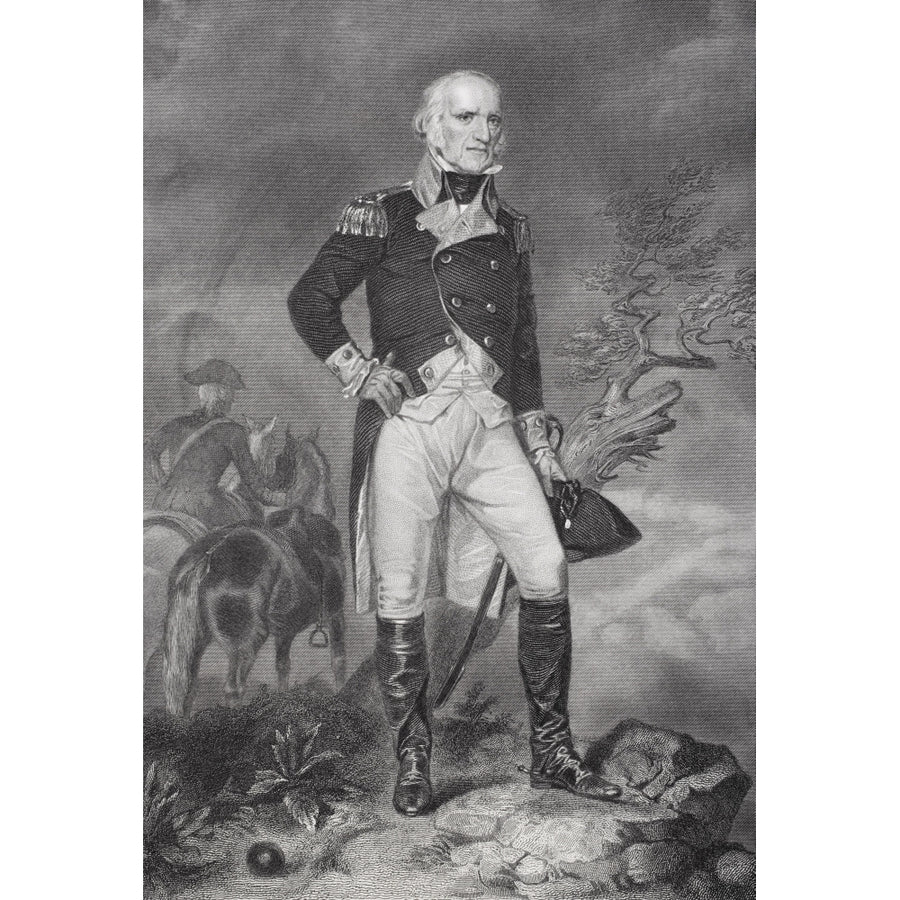 John Stark 1728-1822. American General In The American Revolution. From Painting By Alonzo Chappel Print Image 1