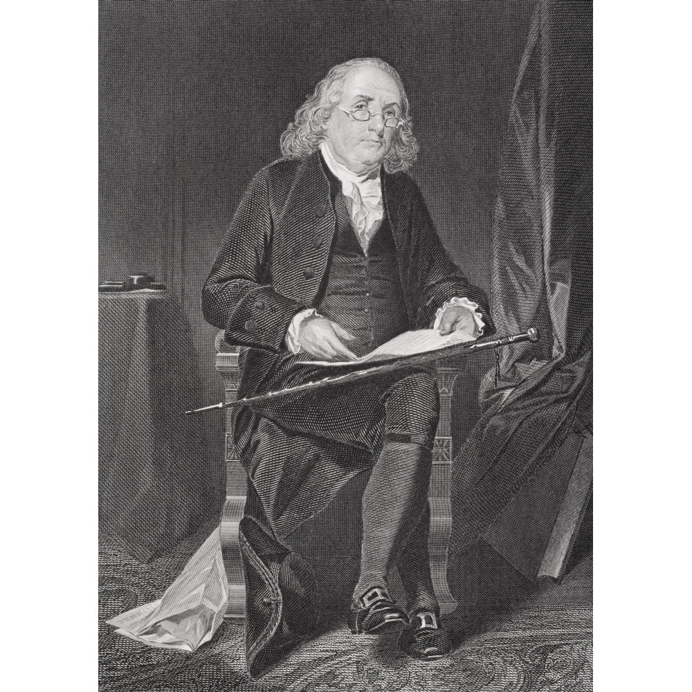 Benjamin Franklin 1706-1790. American Statesman Philosopher Scientist Image 2