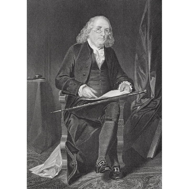 Benjamin Franklin 1706-1790. American Statesman Philosopher Scientist Image 1