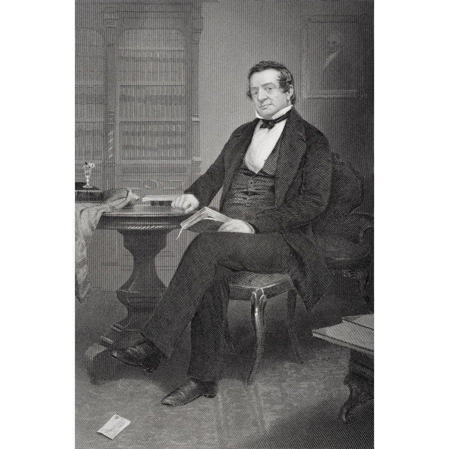 Washington Irving 1783-1859. American Author Known As First American Man Of Image 1