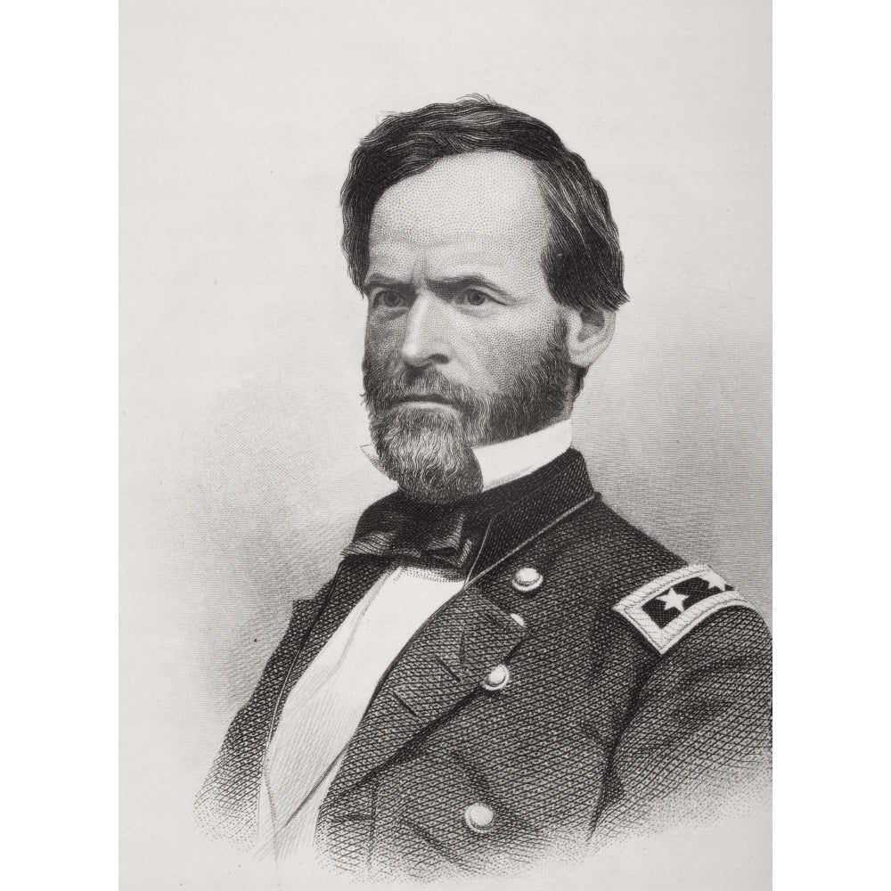 William T. Sherman 1820 To 1891. Union General Is American Civil War Poster Print Image 2