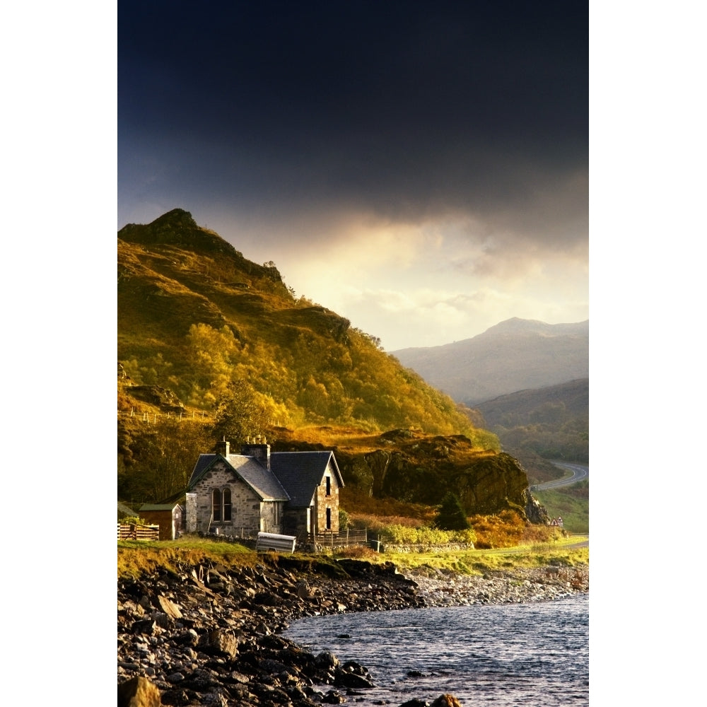 Scenic Mountain View With Country House; Ardnamurchan Peninsula Scotland Uk Poster Print Image 2