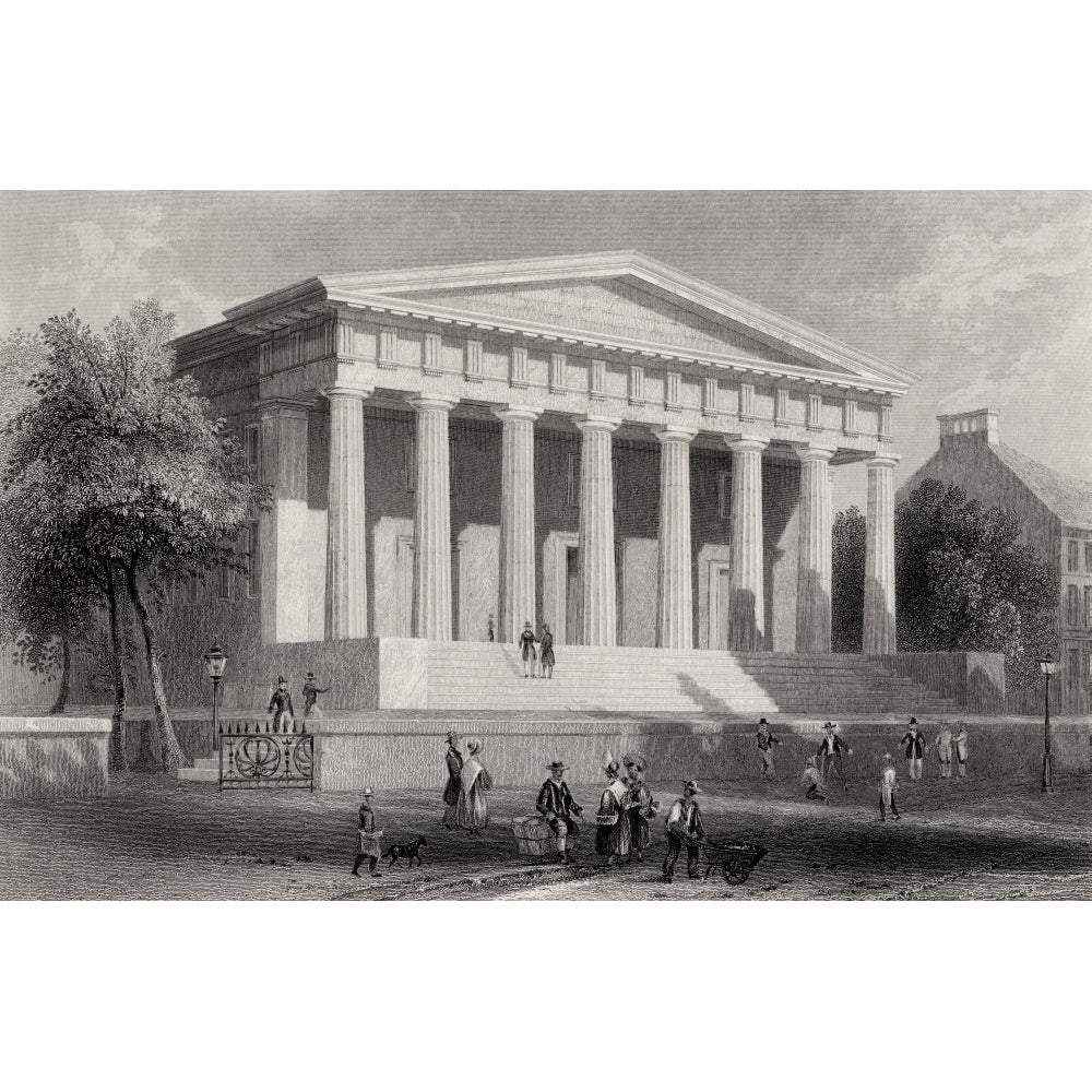 The United States Bank Philadelphia Usa From A 19Th Century Engraved By J Tingle After W H Bartlett Image 2