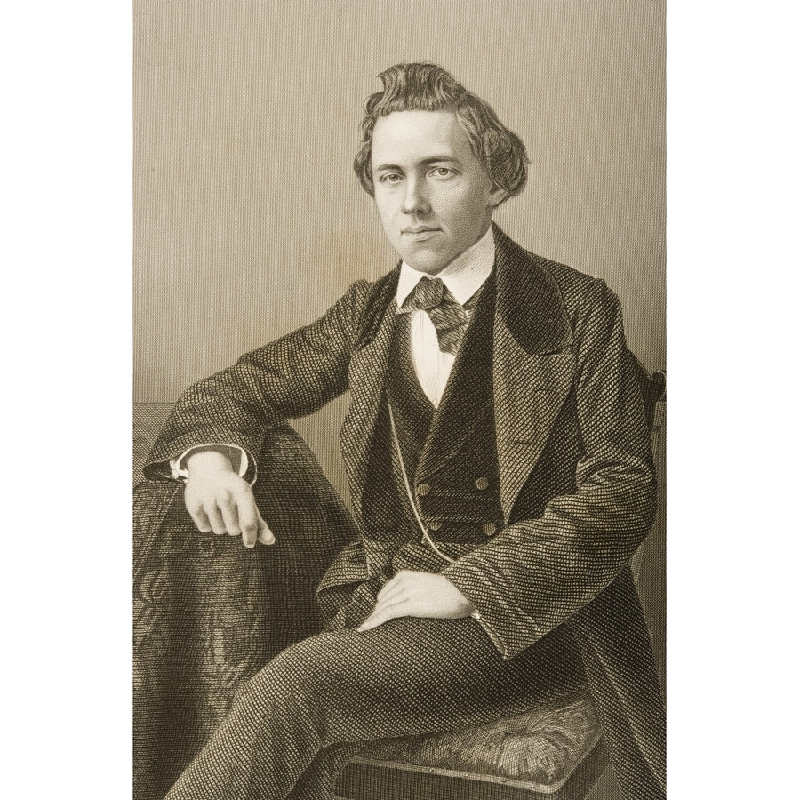 Paul Charles Morphy 1837-1884. American Chess Player. Engraved By D.J.Pound Image 1