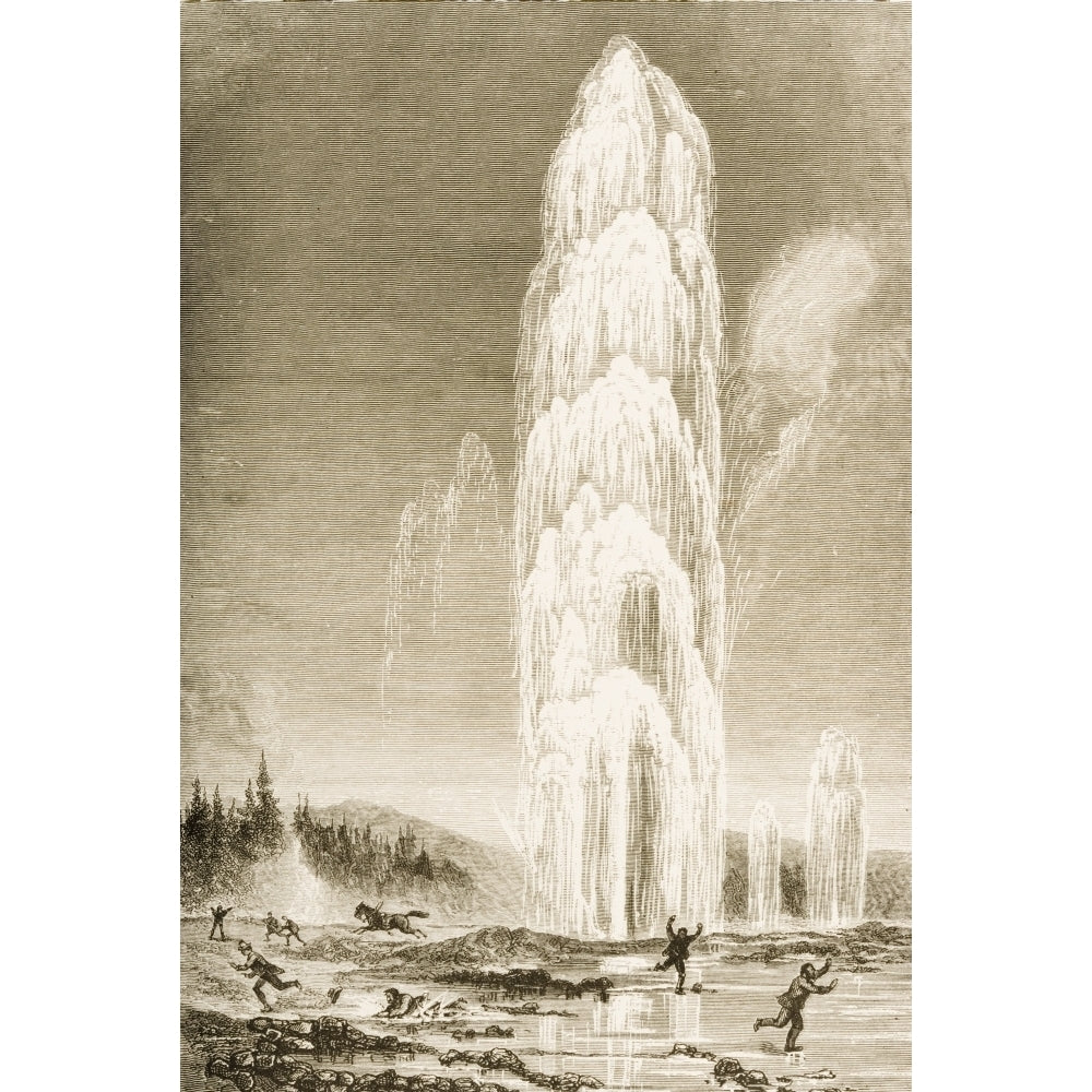 Giantess Geyser In Yellowstone National Park Erupting In 1870S From American Pictures Drawn With Pen And Pencil By Rev 1 Image 2