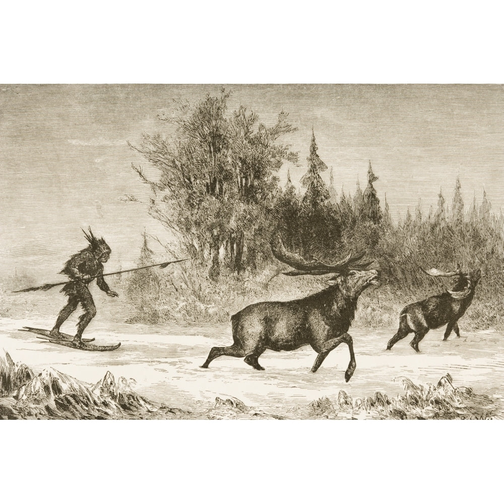 Moose Hunting In The North Western Territory In 1870S From American Pictures Drawn With Pen And Pencil By Rev Samuel Ma Image 1