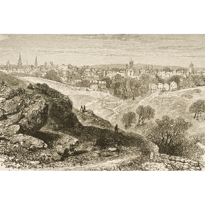 Overall View Of Salem Massachusetts In 1870S From American Pictures Drawn With Pen And Pencil By Rev Samuel Manning Cir Image 1