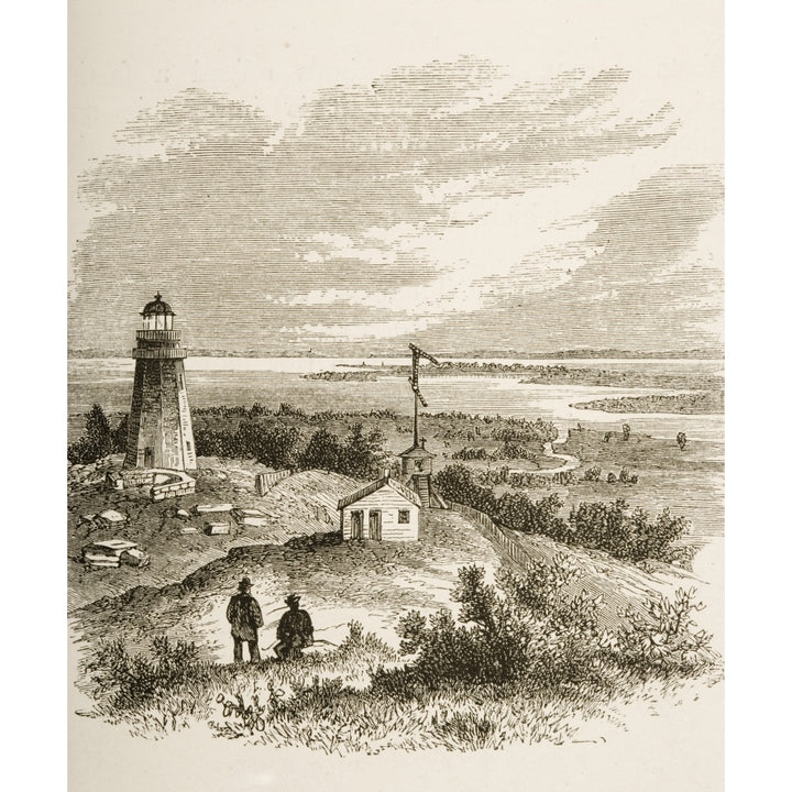 Sandy Hook Jersey Seen From The Lighthouse In 1870S From American Pictures Drawn With Pen And Pencil By Rev Samuel 1 Image 2