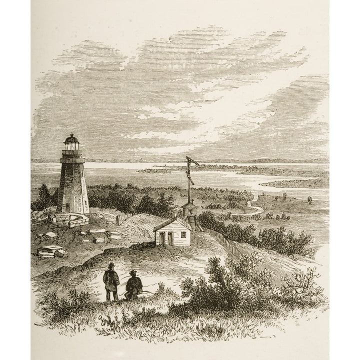 Sandy Hook Jersey Seen From The Lighthouse In 1870S From American Pictures Drawn With Pen And Pencil By Rev Samuel 1 Image 1