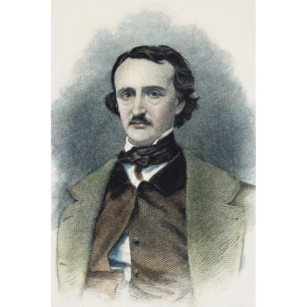 Edgar Allan Poe 1809-1849 American Writer. Poster Print Image 1