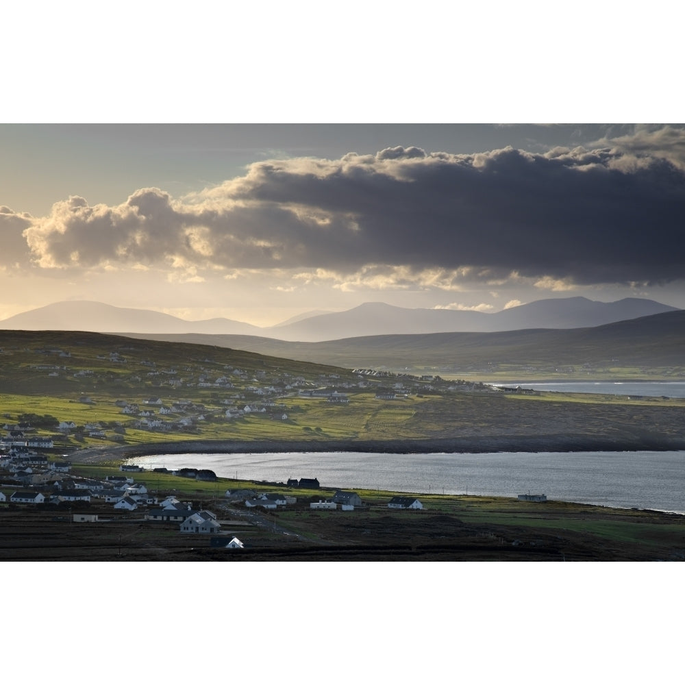 Dooagh Achill Island Co Mayo Ireland; Morning Light Over A Village Poster Print Image 2