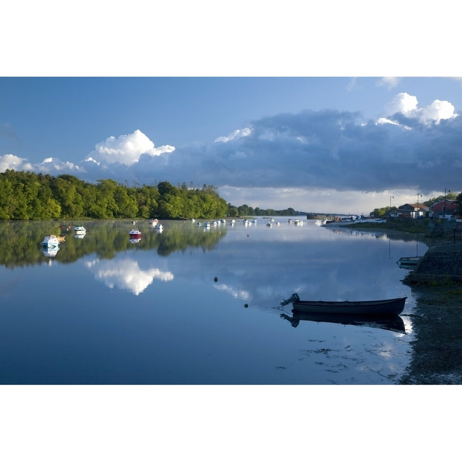 Ballina Co Mayo Ireland; Morning Reflections On The River Moy Poster Print Image 1