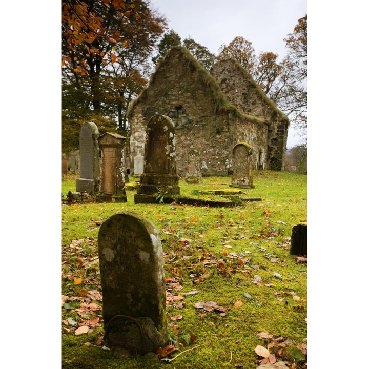 Ruins Of Church And Graveyard; Argyl And Bute Scotland Uk Poster Print Image 1