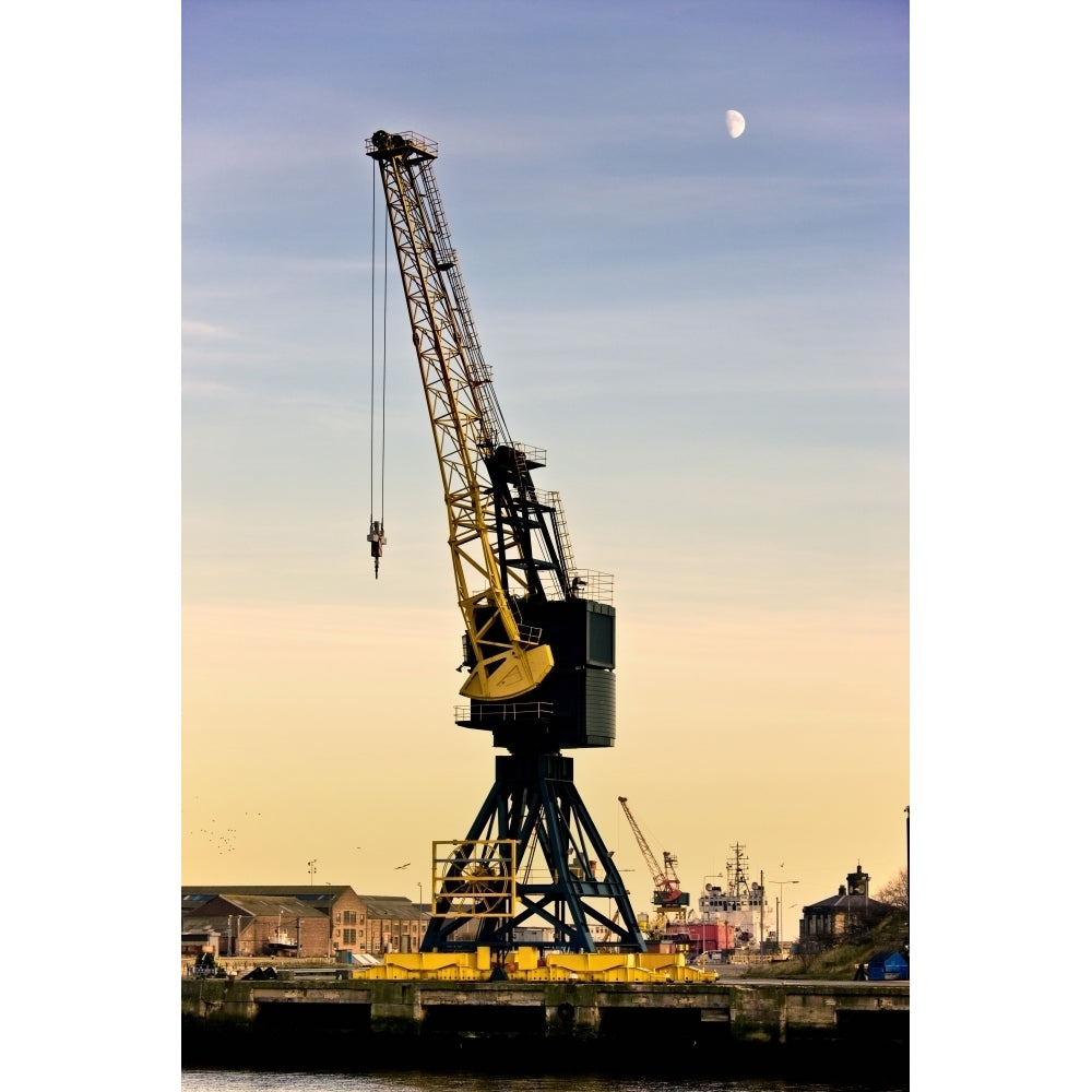 Crane At A Harbour Poster Print Image 2