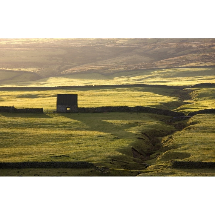 Stone Building And Walls Weardale England Poster Print Image 1