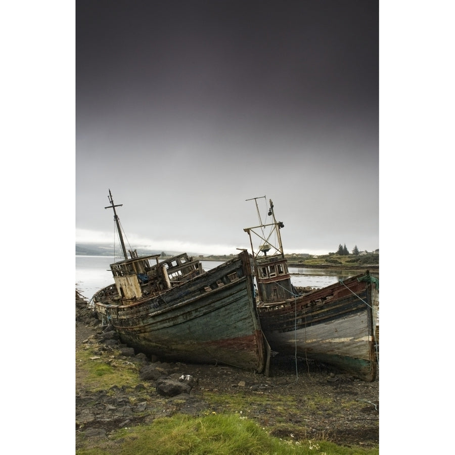 Scotland; Shipwreck On The Shore Poster Print Image 1