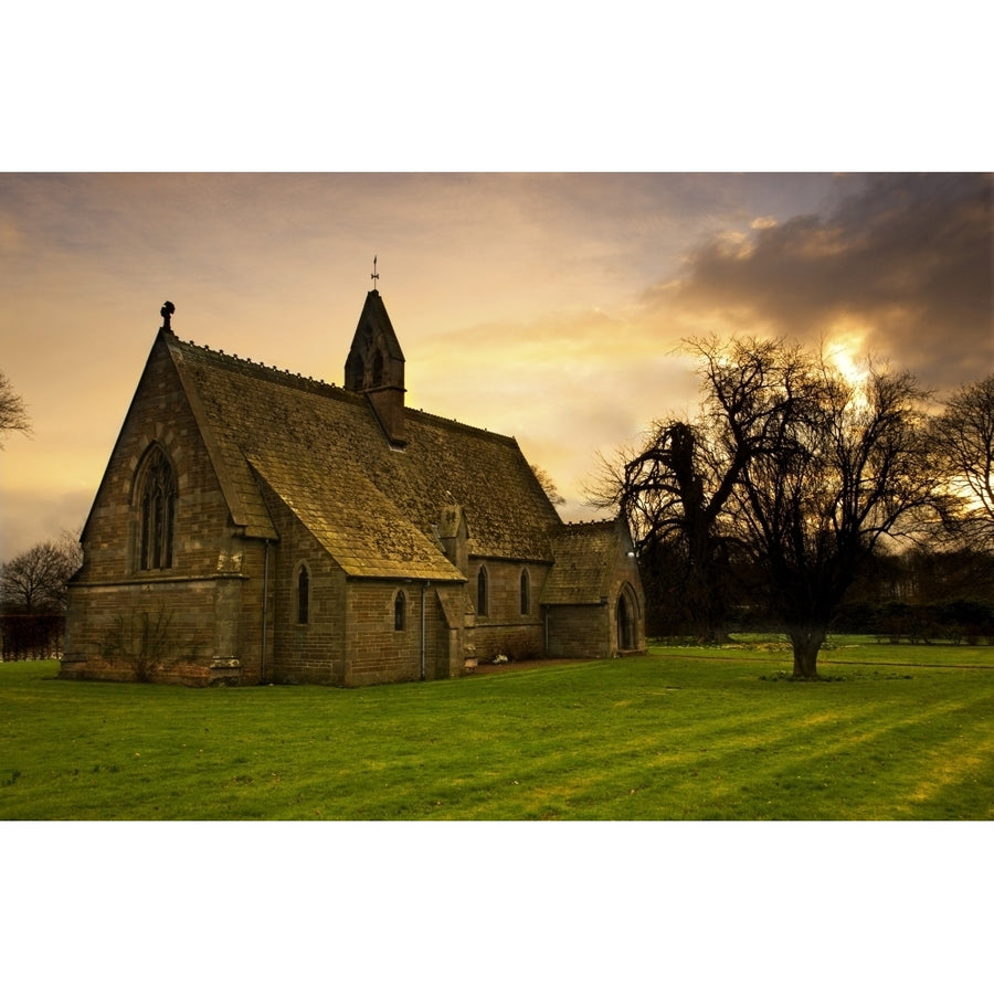 A Small Church In Scenic Setting Poster Print Image 1