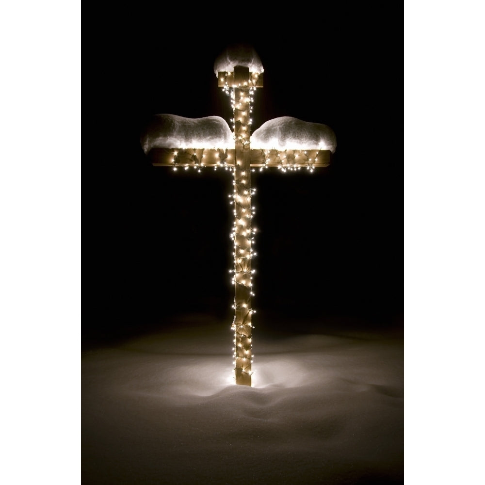 Illuminated Cross Poster Print by Blake Kent / Design Pics Image 1