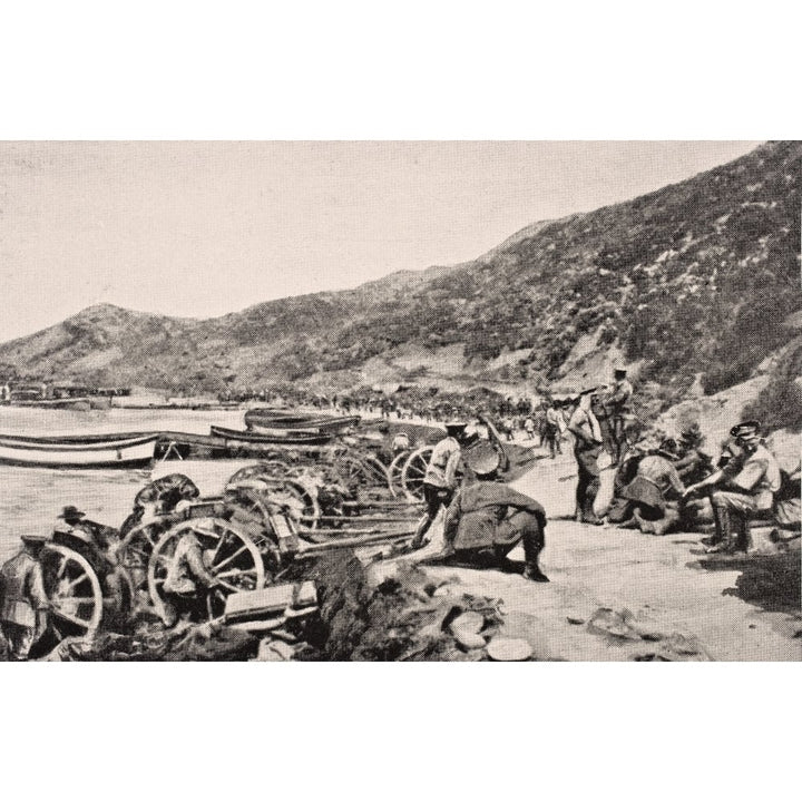 Australian Troops On Anzac Cove Gallipoli Peninsula Turkey 1915 From The War Illustrated Album Deluxe Published London 1 Image 1