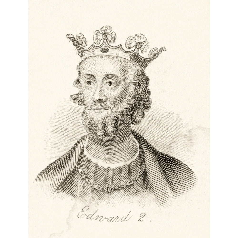 Edward Ii Of Caernarfon 1284 1327 King Of England 1307-1327 From The Book Crabbs Image 1