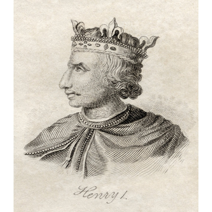 Henry I C1068/1069 _ 1135 King Of England From The Book Crabbs Historical Dictionary Published 1825 Print Image 1