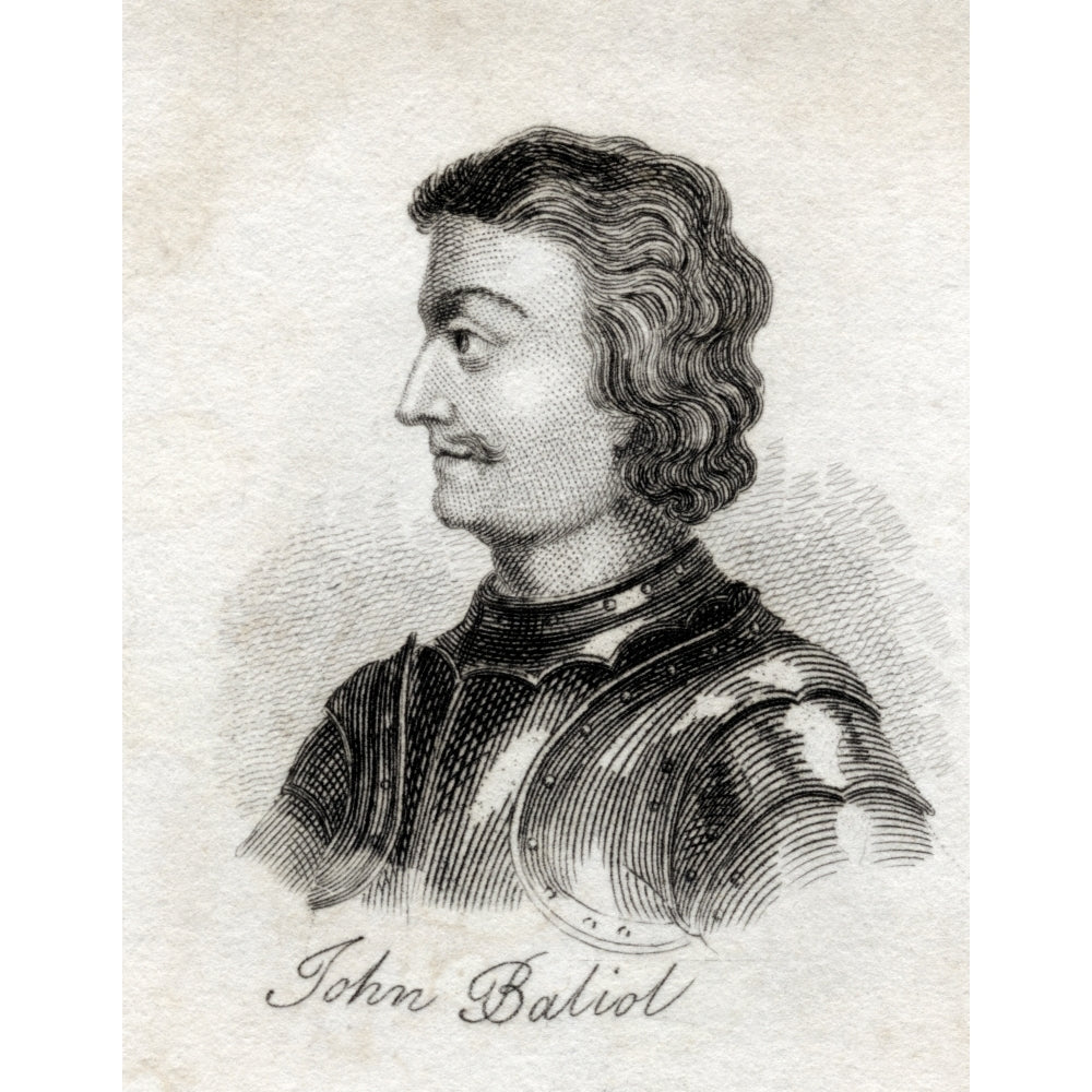 John I Of Scotland John De Baliol 1249 1314 King Of The Scots From The Book Crabbs Historical Dictionary Published 1825 Image 1