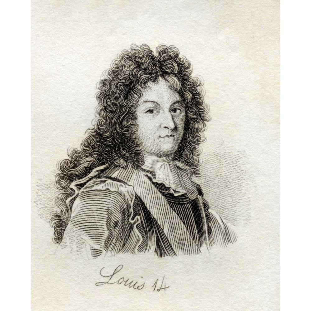 Louis Xiv Louis Dieudonn 1638-1715 King Of France And Navarre From The Book Crabbs Historical Dictionary Published 1825 Image 1