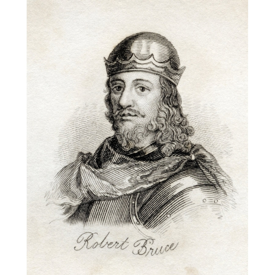 Robert I King Of The Scots 1274 1329 Robert The Bruce From The Book Crabbs Historical Dictionary Published 1825 13 x 16 Image 1