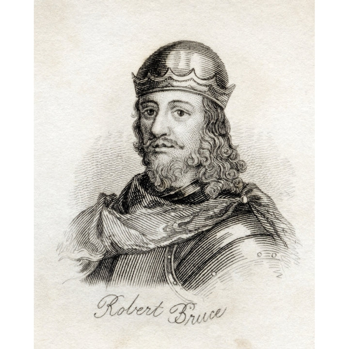 Robert I King Of The Scots 1274 1329 Robert The Bruce From The Book Crabbs Historical Dictionary Published 1825 13 x 16 Image 2