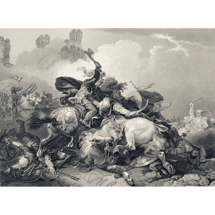 Richard I The Lionheart Fighting In A Battle Of The Crusades From The National And Domestic History Of England By Willia Image 1