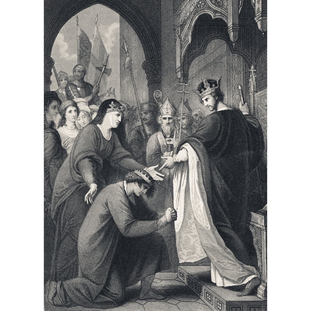 John Submits To His Brother King Richard I While Their Mother Eleanor Of Aquitane Looks On From The National And Domest Image 2