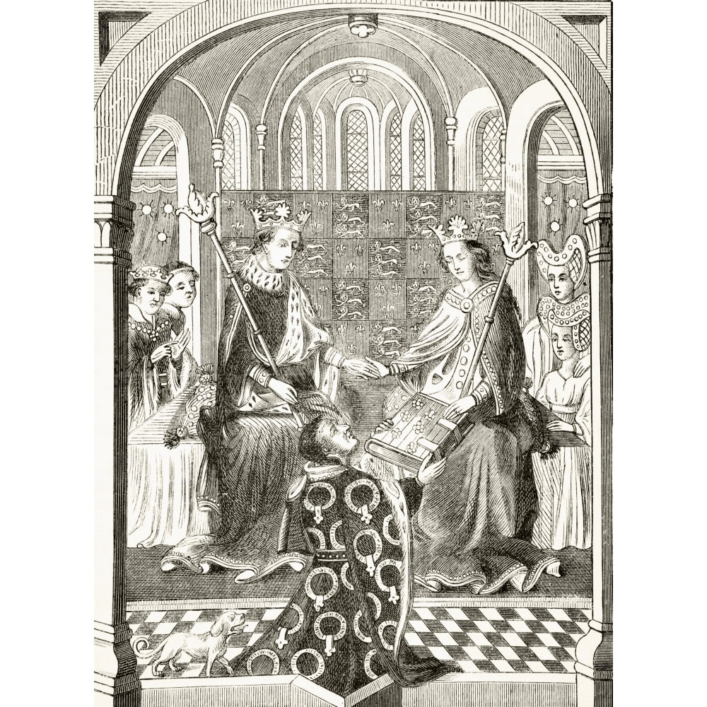 King Henry Vi Of England And His Queen Consort Margaret Of Anjou In Their Court. From The National And Domestic History Image 1