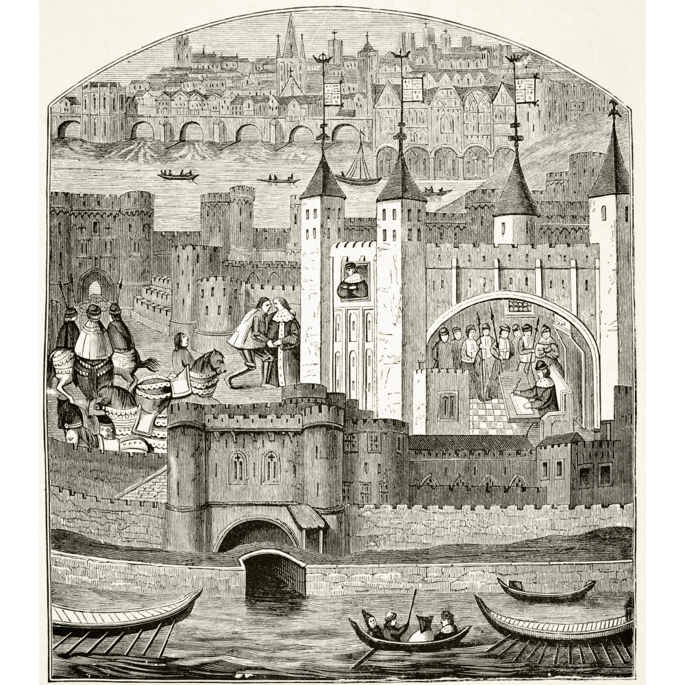 London And The Tower Of London In The Fifteenth Century From The National And Domestic History Of England By William Au Image 1