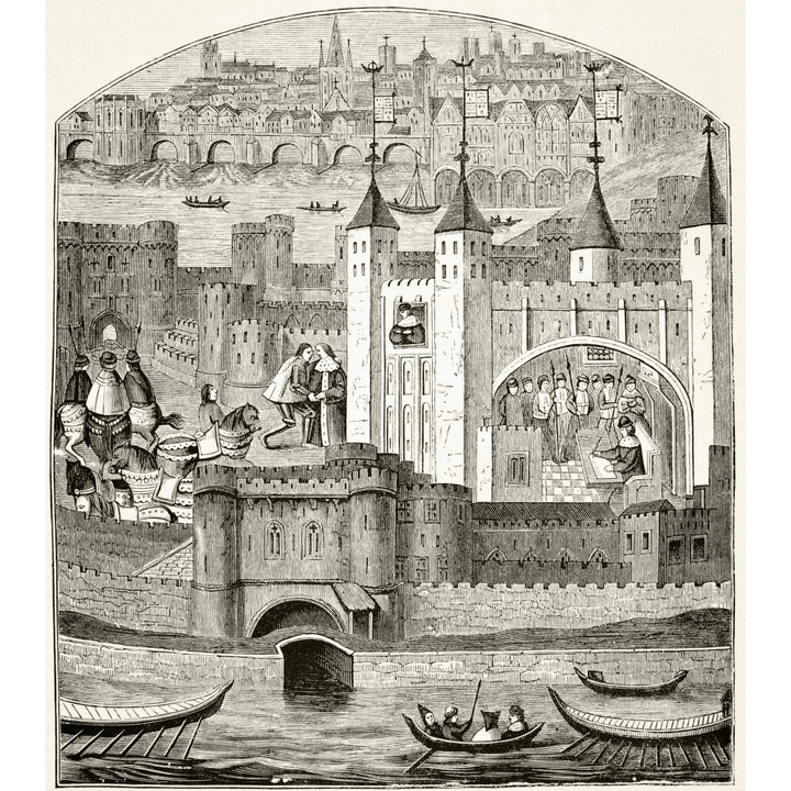 London And The Tower Of London In The Fifteenth Century From The National And Domestic History Of England By William Au Image 2