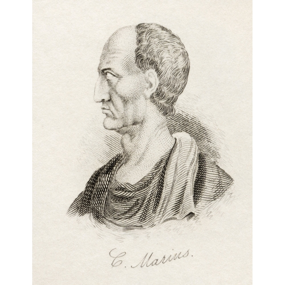 Gaius Marius 157 Bc 86 Bc Roman General And Politician From The Book Crabbs Historical Dictionary Published 1825 12 x 16 Image 1