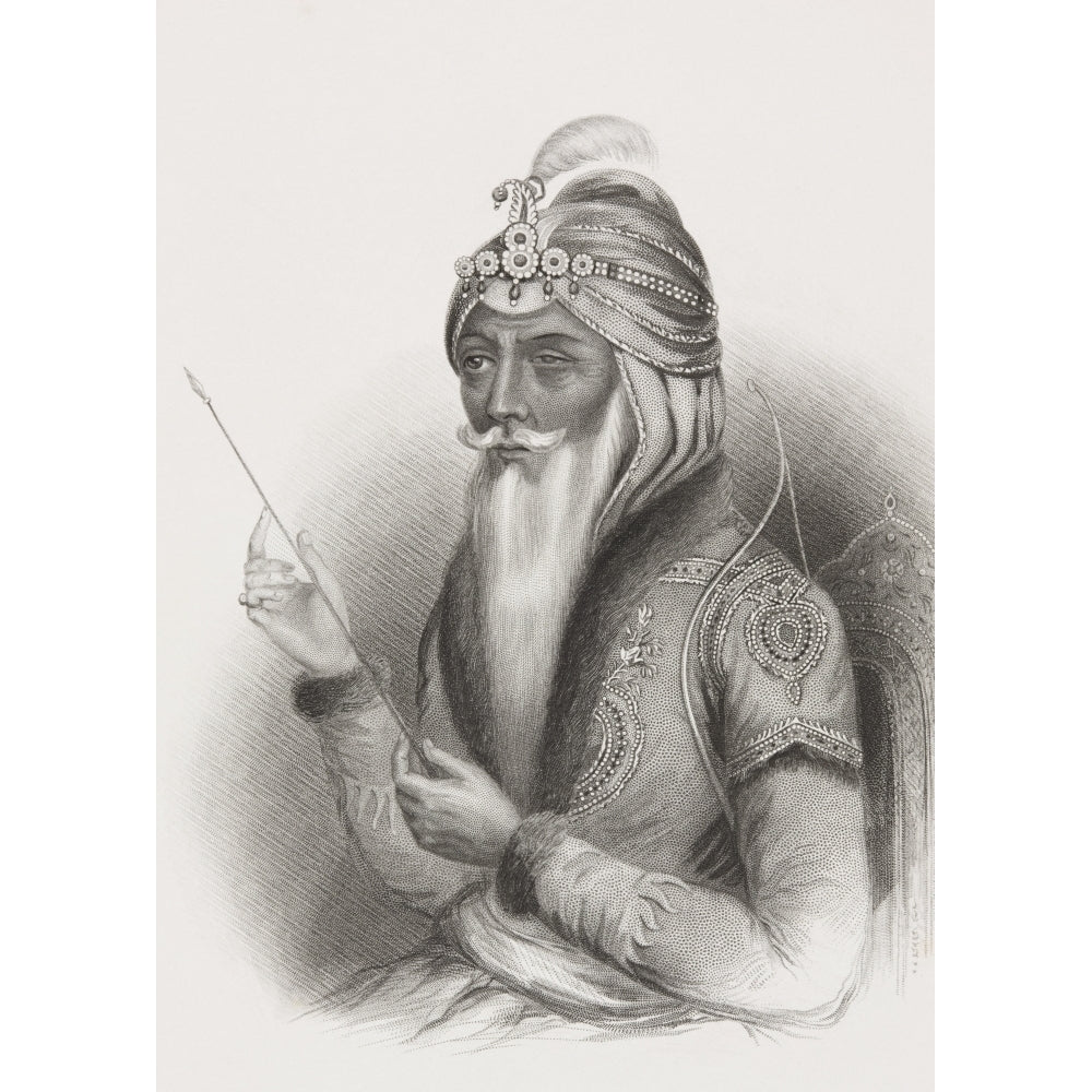 Maharaja Ranjit Singh 1780 - 1839 Also Called Sher-E-Punjab Or The Lion Of The Punjab From The Book Gallery Of Historic Image 2