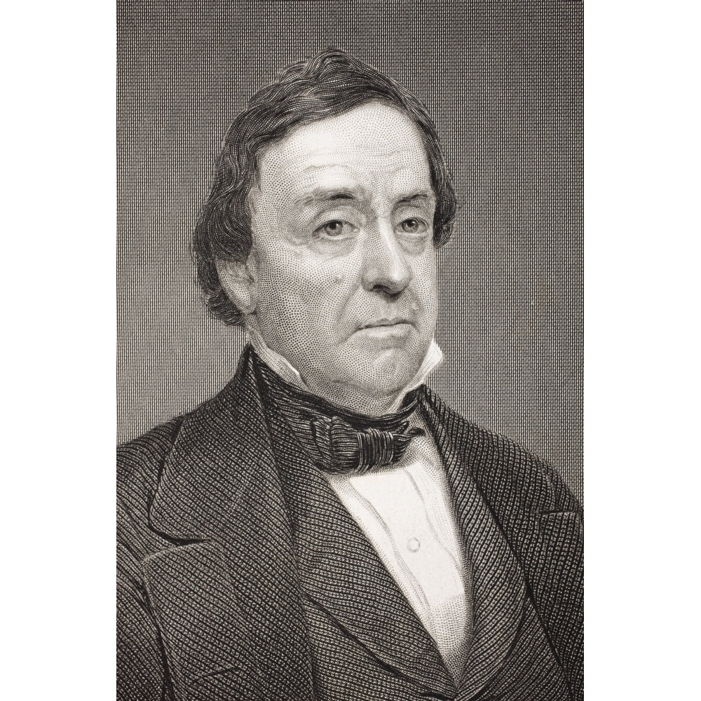 Lewis Cass 1782 - 1866 American Military Officer And Politician From The Book Gallery Of Historical Portraits Publishe 1 Image 1