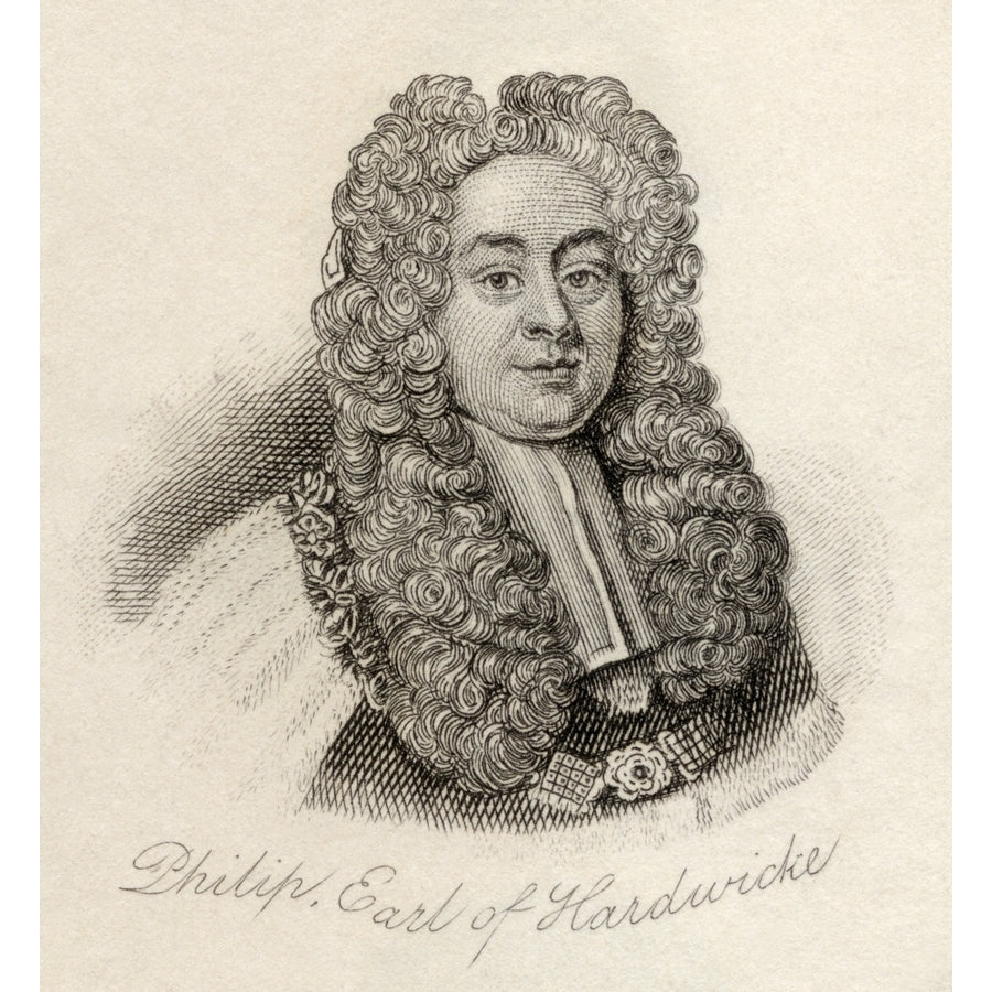 Philip Yorke 1St Earl Of Hardwicke 1690 - 1764 English Lord Chancellor From The Book Crabbs Historical Dictionary Pub 1 Image 1