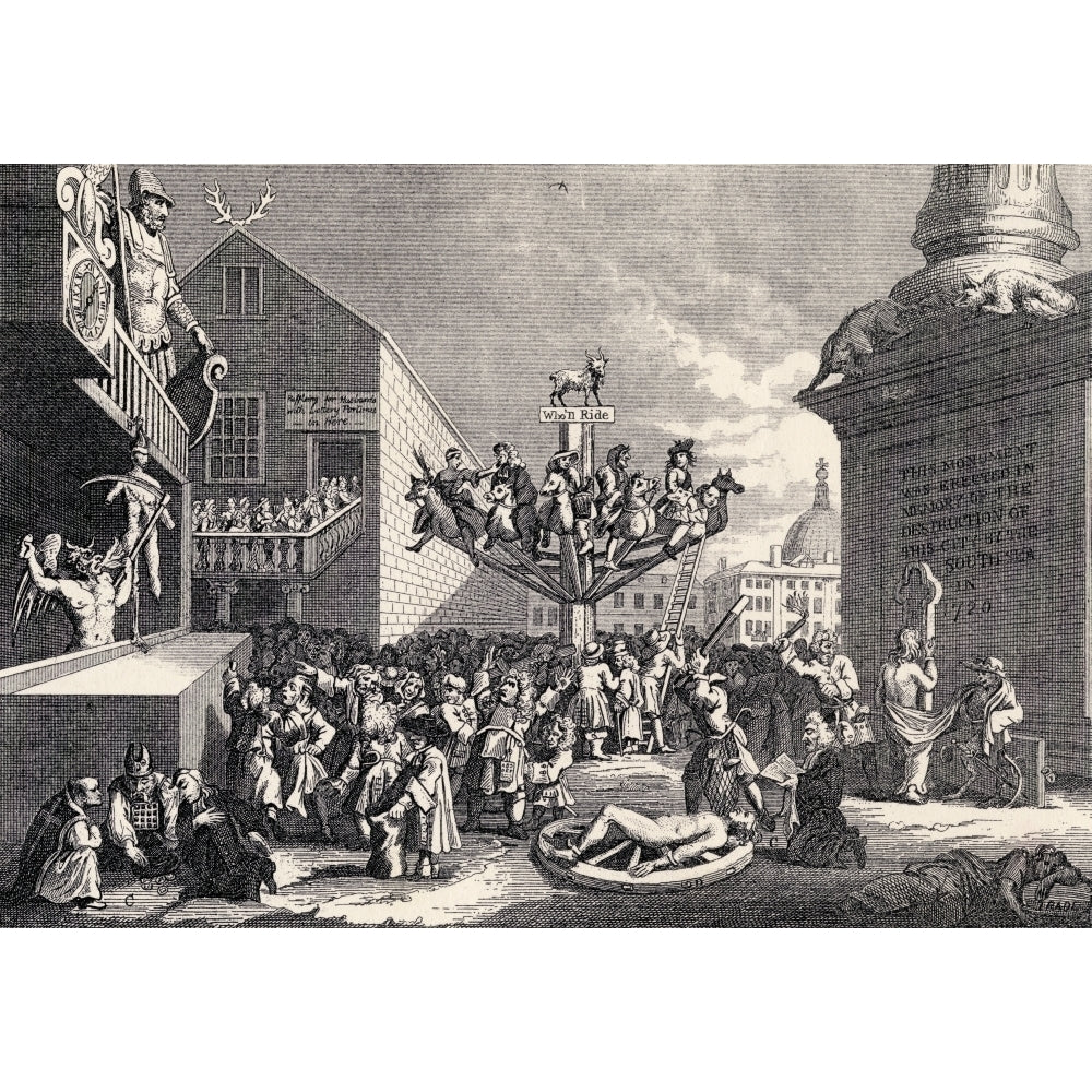 An Emblemataical Print On The South Sea Bubble By William Hogarth Poster Print Image 1