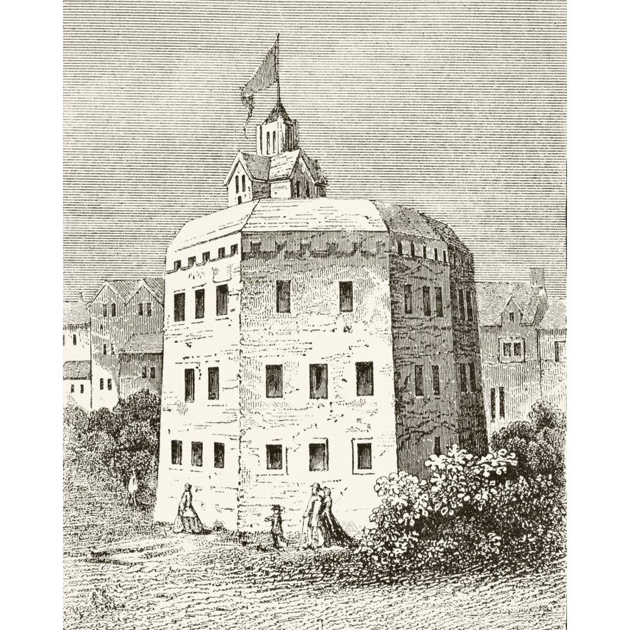 The Globe Theatre Southwark London In The 17Th Century From The National And Domestic History Of England By William Au 1 Image 1