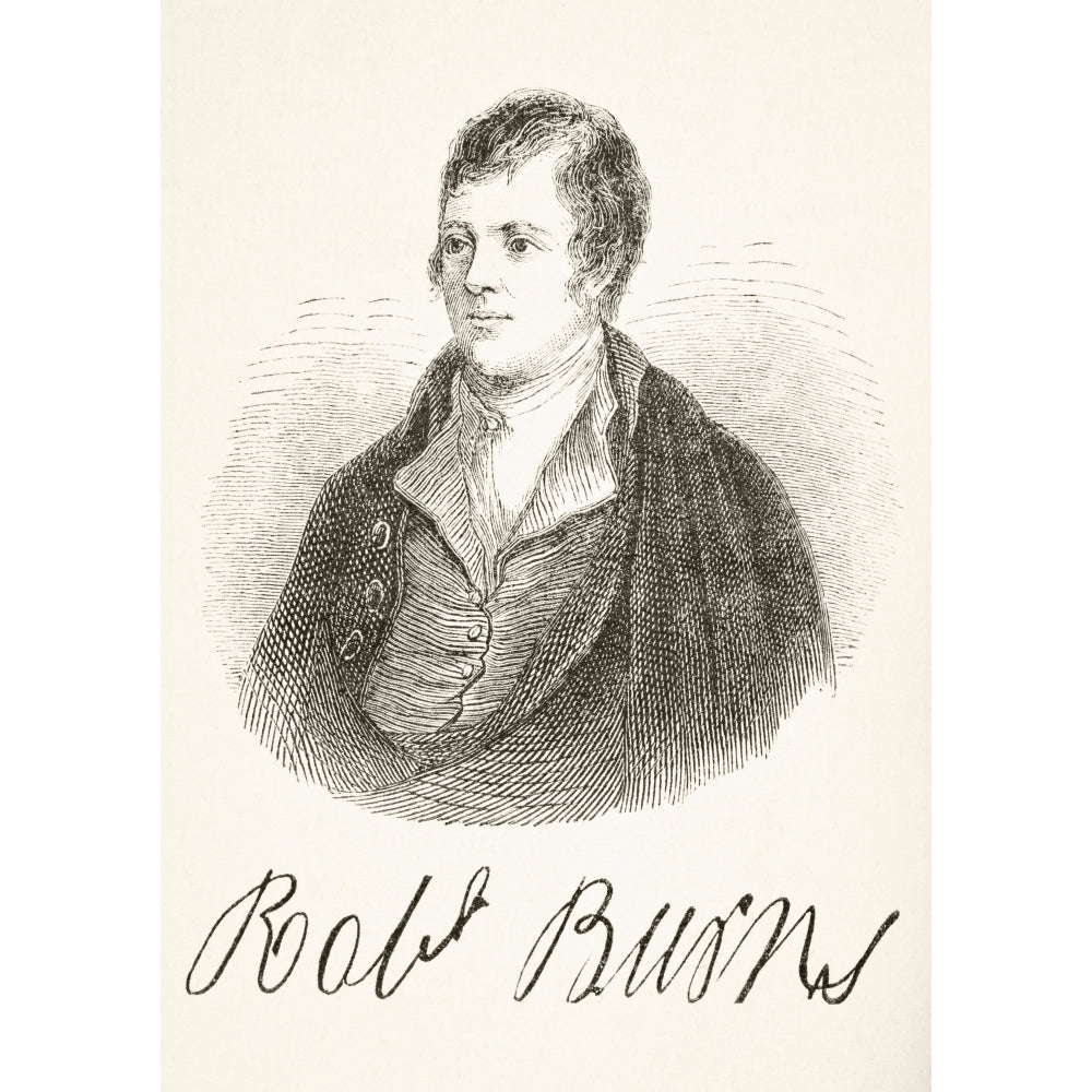 Robert Burns 1759 - 1796 Scottish Poet From The National And Domestic History Of England By William Aubrey Published L 1 Image 2