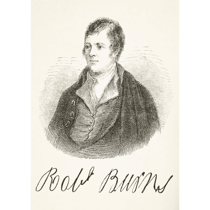 Robert Burns 1759 - 1796 Scottish Poet From The National And Domestic History Of England By William Aubrey Published L 1 Image 1